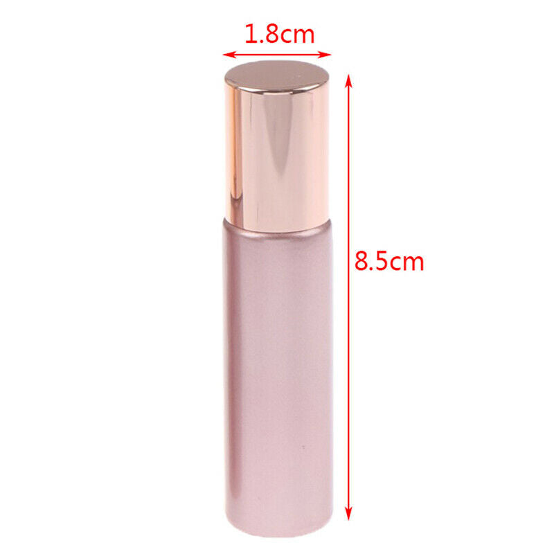 10ml  Essential Oil Bottles Roll on Glass Roller Ball Refillable Empty Co.l8