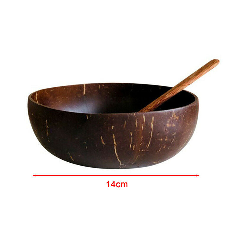 Natural Coconut Shell Bowl Spoon Set Creative Coconut Bowls Fruit Salad B JYMDF