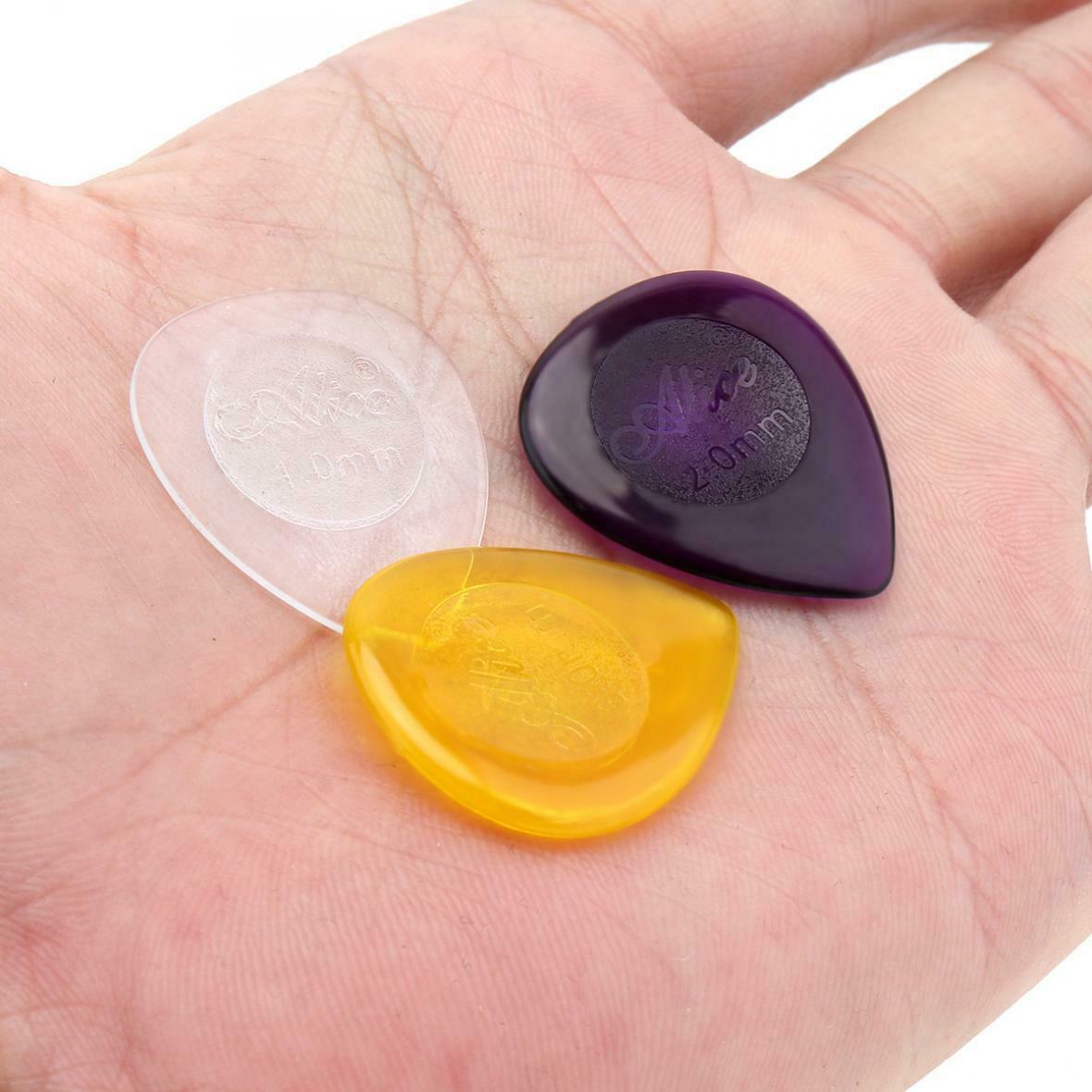 3pcs/lot Guitar Picks 1.0 / 2.0 / 3.0mm ABS Transparent Colorful Skidproof Water