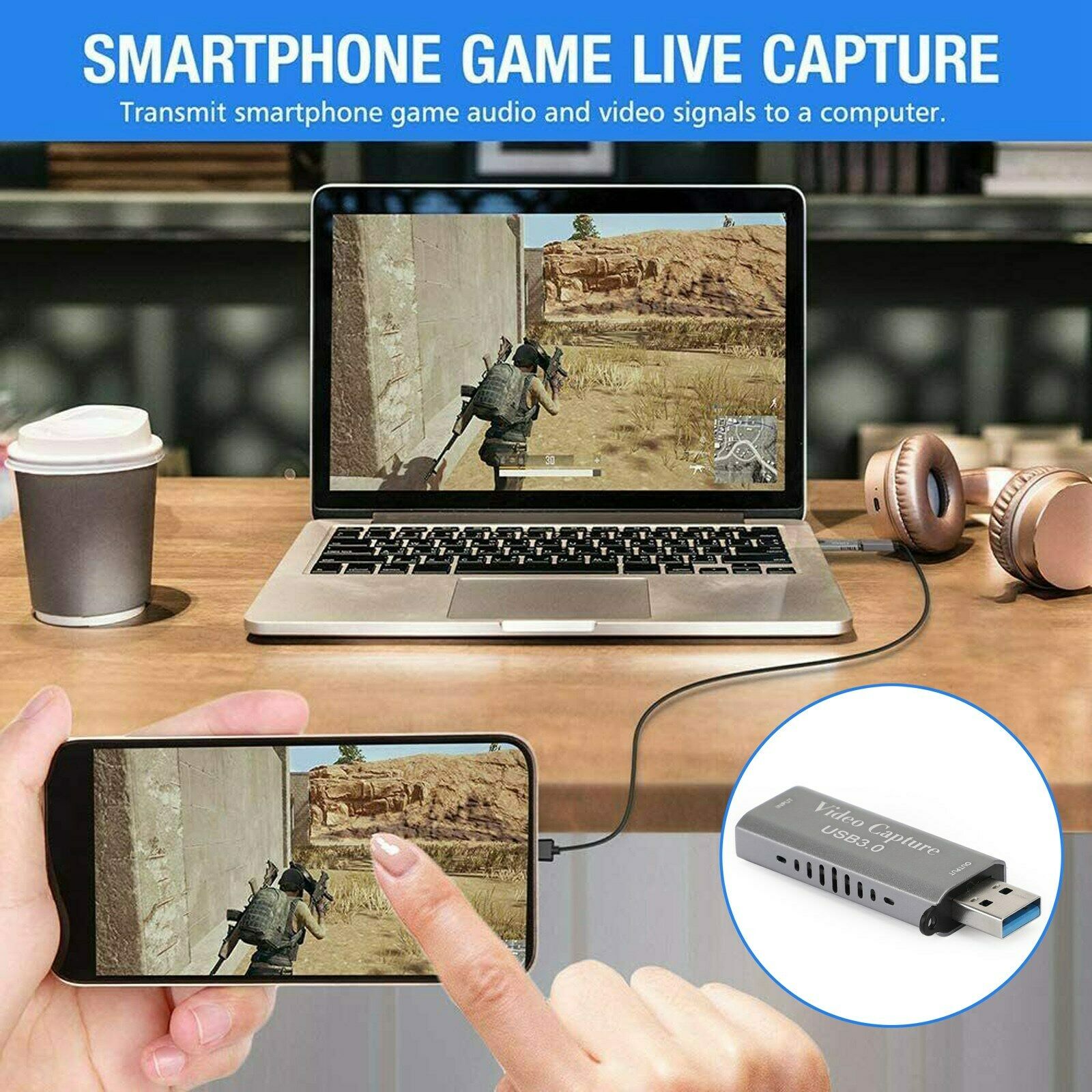 4K 1080P HD to USB 3.0 Video Capture Card Device Plug And Play Live Streaming CA
