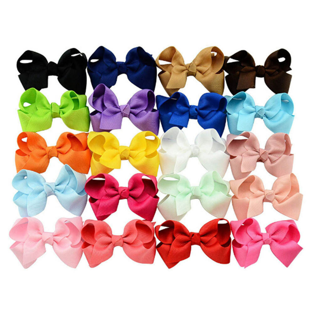 20pcs`Fashion Kids Baby Girls Children Toddler Flowers Hair Clip Bow_DD
