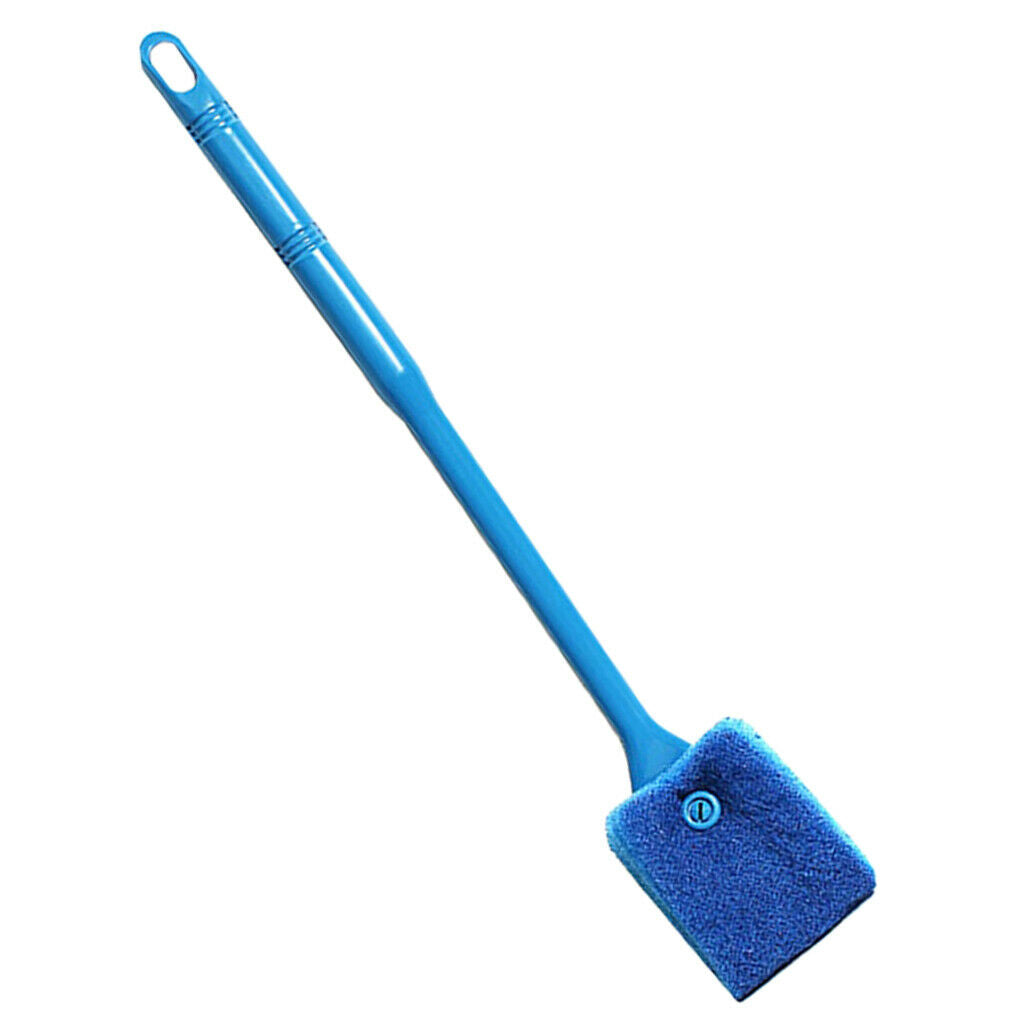 40cm Fish Tank Aquarium Glass Cleaner Cleaning Brush Algae Scrapper  Blue