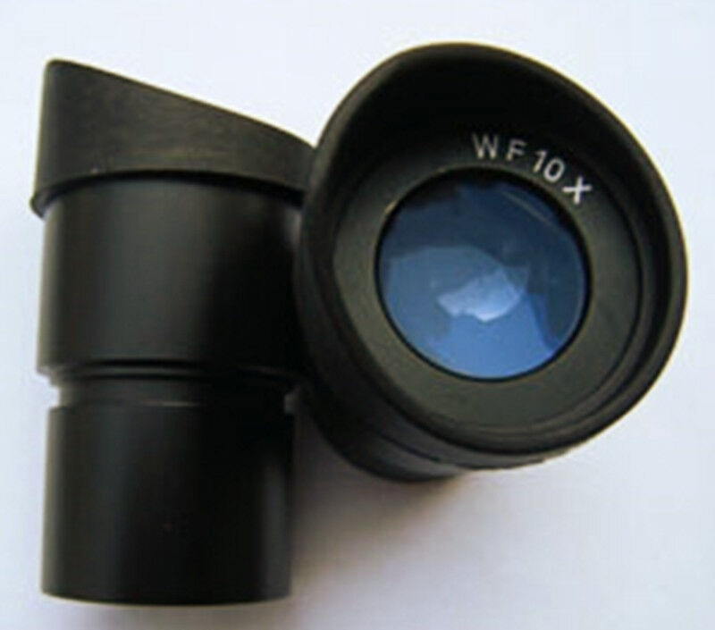 Pair of WF10X/20 Microscope Eyepiece 30mm Wide Angle Lens w/ Rubber Eyeguards