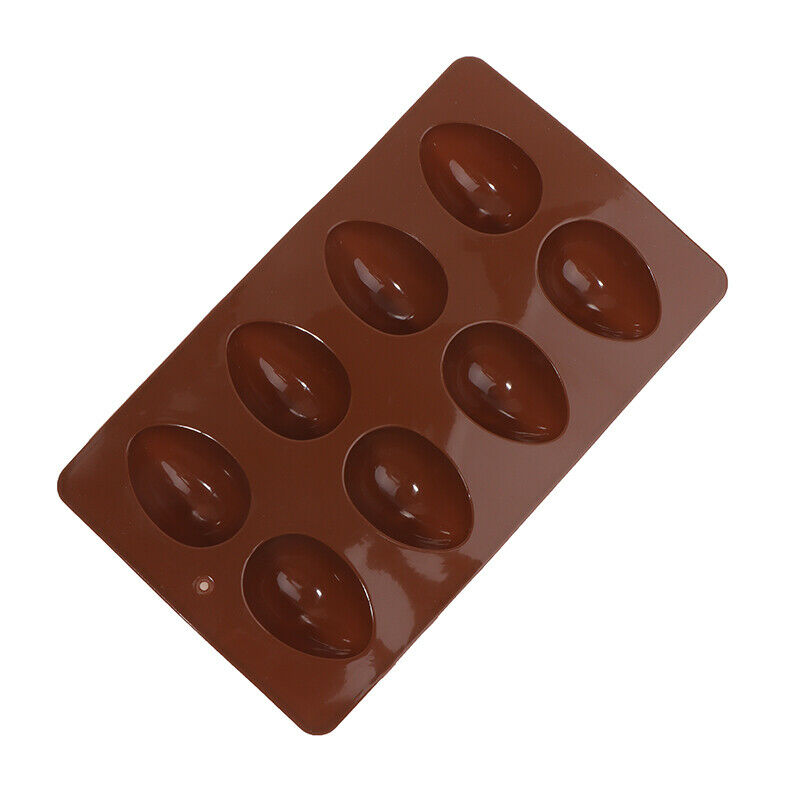 DIY 8 Eggs Shaped Easter Eggs Silicone Baking Mold Pastry Chocolate Puddi.l8