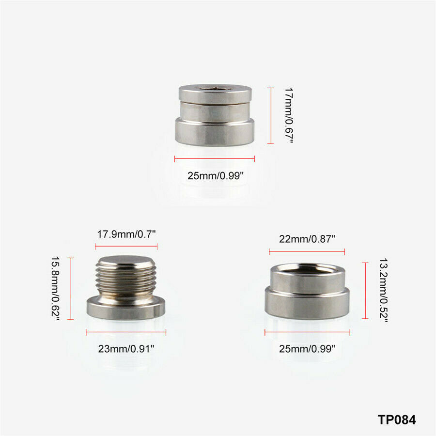 O2 OXYGEN SENSOR STAINLESS STEEL WELD ON BUNG & Plug WIDEBAND NUT & CAP M18X1.5