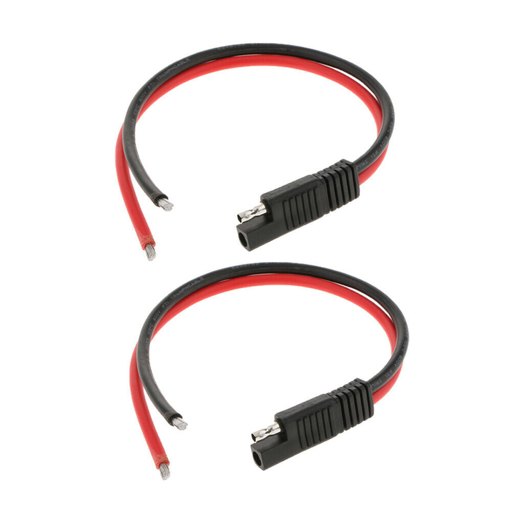 2 Piece 10AWG Solar Battery SAE Adapter Connector Harness DIY Chargers Cable