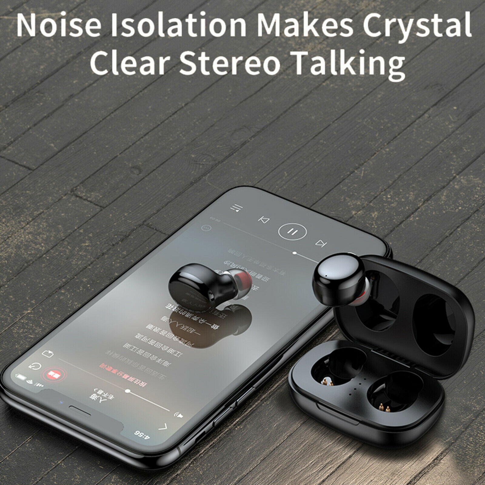 Mini Ture Wireless Stereo Bluetooth 5.0 TWS Earbuds Headset w/ Charging Case