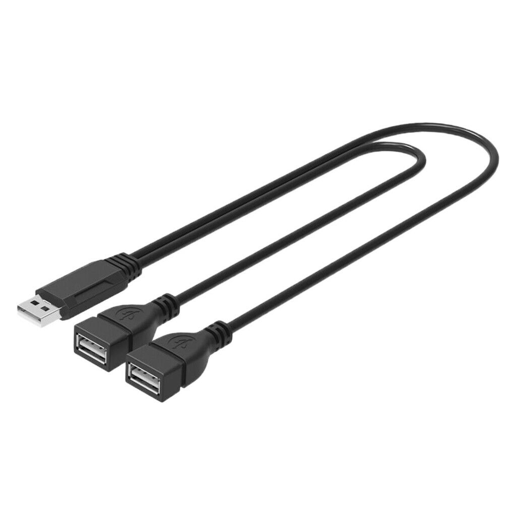 USB 2.0 Male To 2 USB Female   Y Splitter Charger Data Extension Adapter