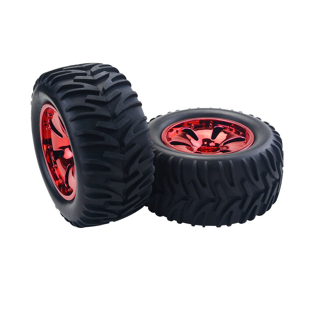 RC Climbing Monster Truck Wheels Tyres for HPI Savage MT ZD Racing Red