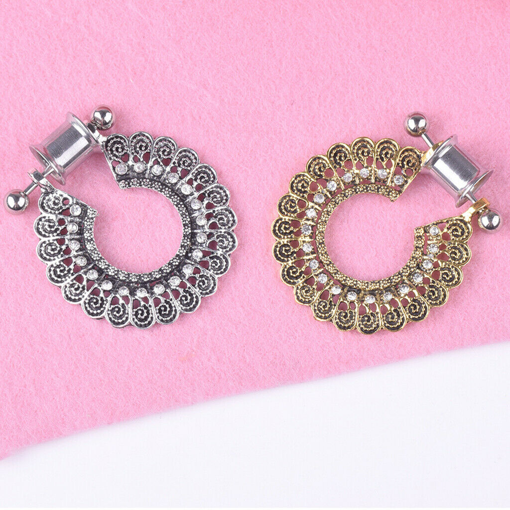 1Pair Stainless Steel Ear Gauge Tunnels Kit Ear Expander 0G/00G 6-12mm 8mm