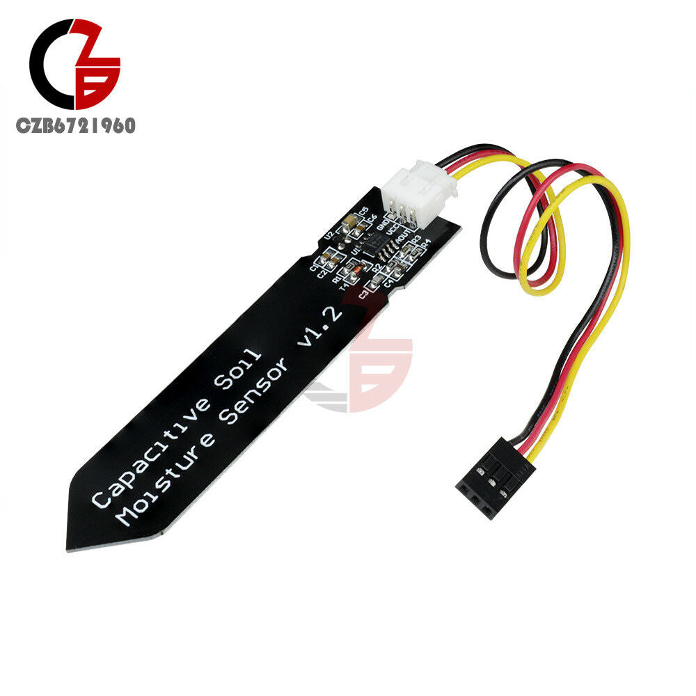 5PCS Analog Capacitive Soil Moisture Sensor V1.2 Corrosion Resistant DC 3.3-5.5V