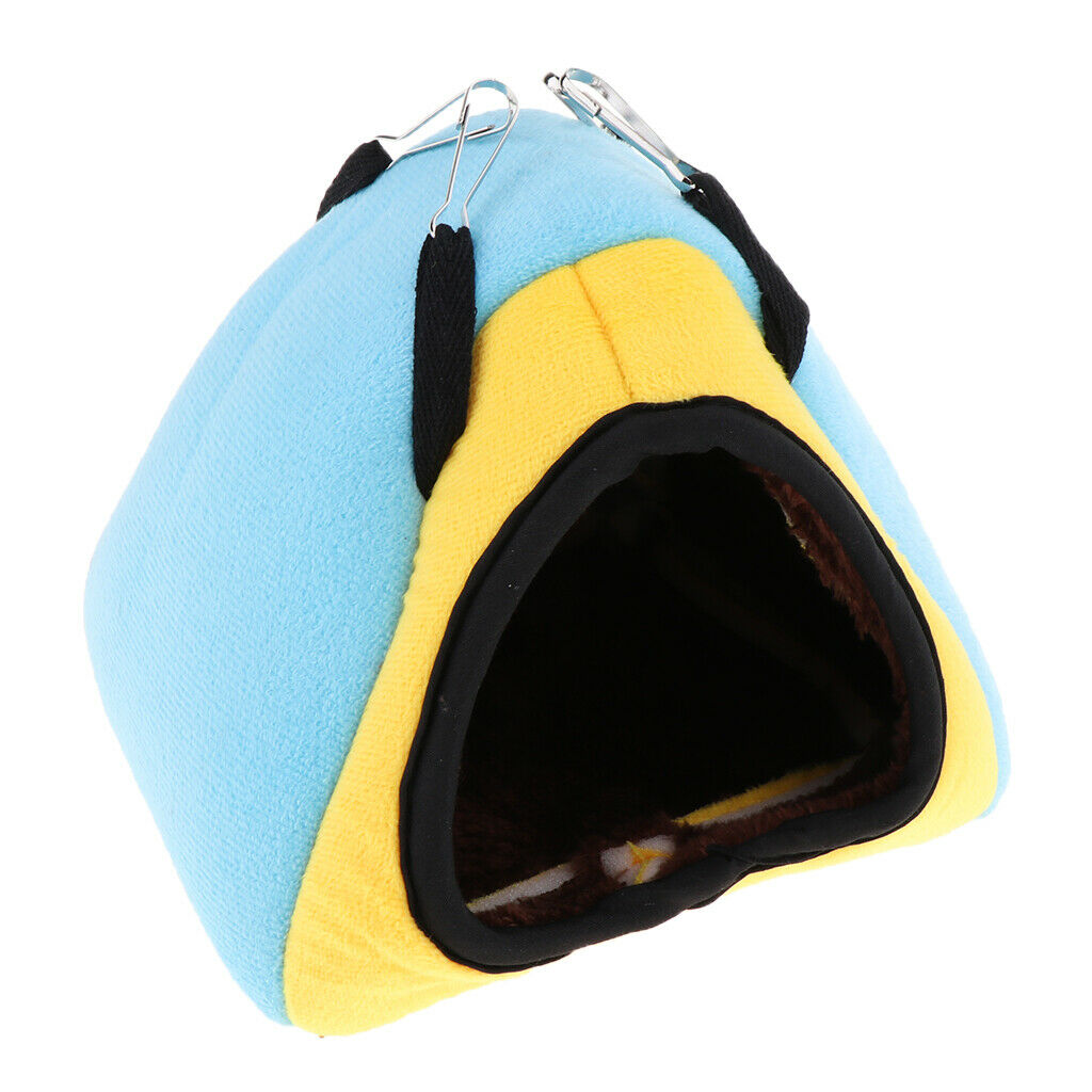 Rabbit Guinea Pig Hamster Cotton House Bed Cute for Small Animals blue