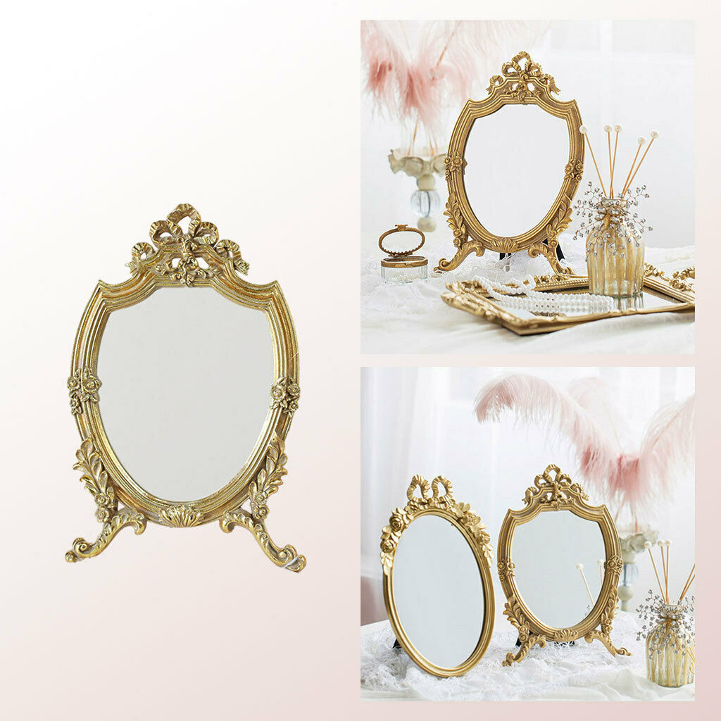 Decorative Makeup Mirror Oval Frame Bedroom Desktop Dresser Vanity Mirrors