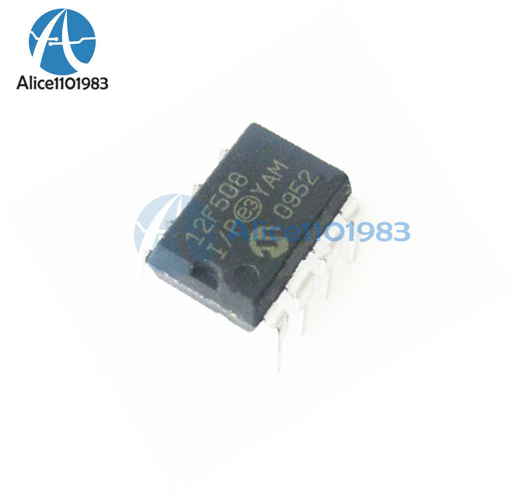 10PCS PIC12F508 PIC12F508-I/P MIC IC MCU 8BIT 768B FLASH 8-DIP