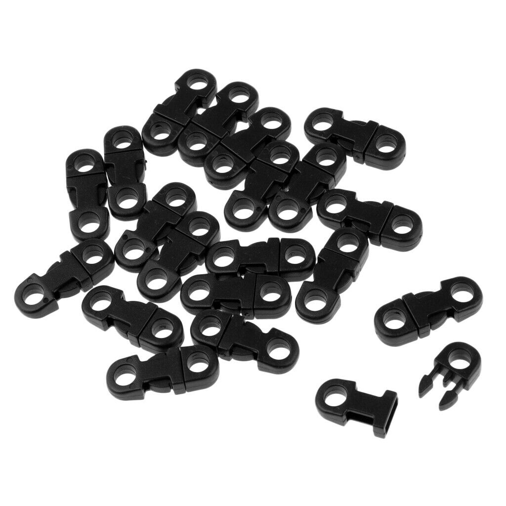 20pcs Outdoor Paracord Bracelet Cord Keychain Side Release Buckle Clip for 5mm