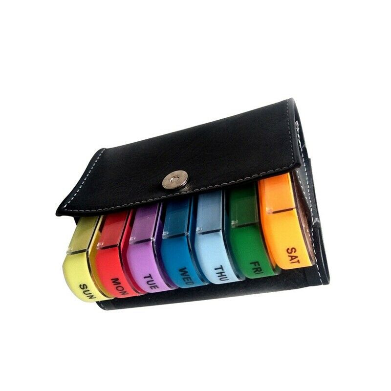 Travel Organizer Wallet Case Pill Box Dispenser Medicine Pill Box Pill