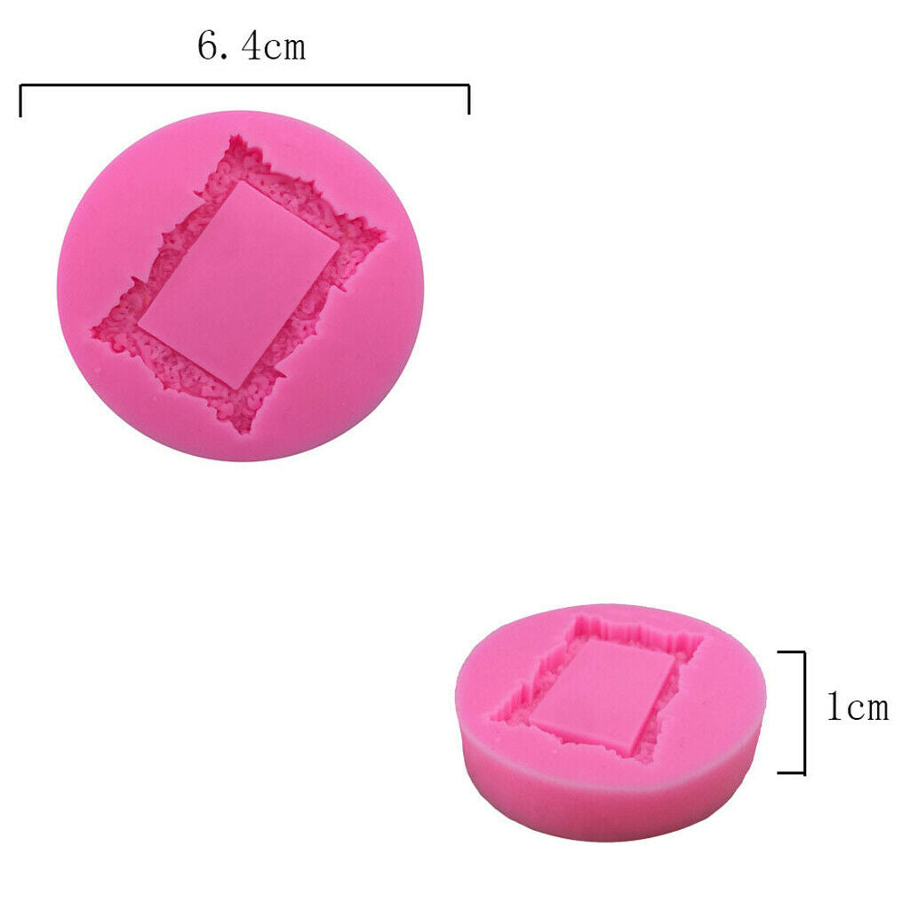 Set of 3 Silicone Fondant Cake Sugarcraft Mould Tools Lipstick Gem Frame