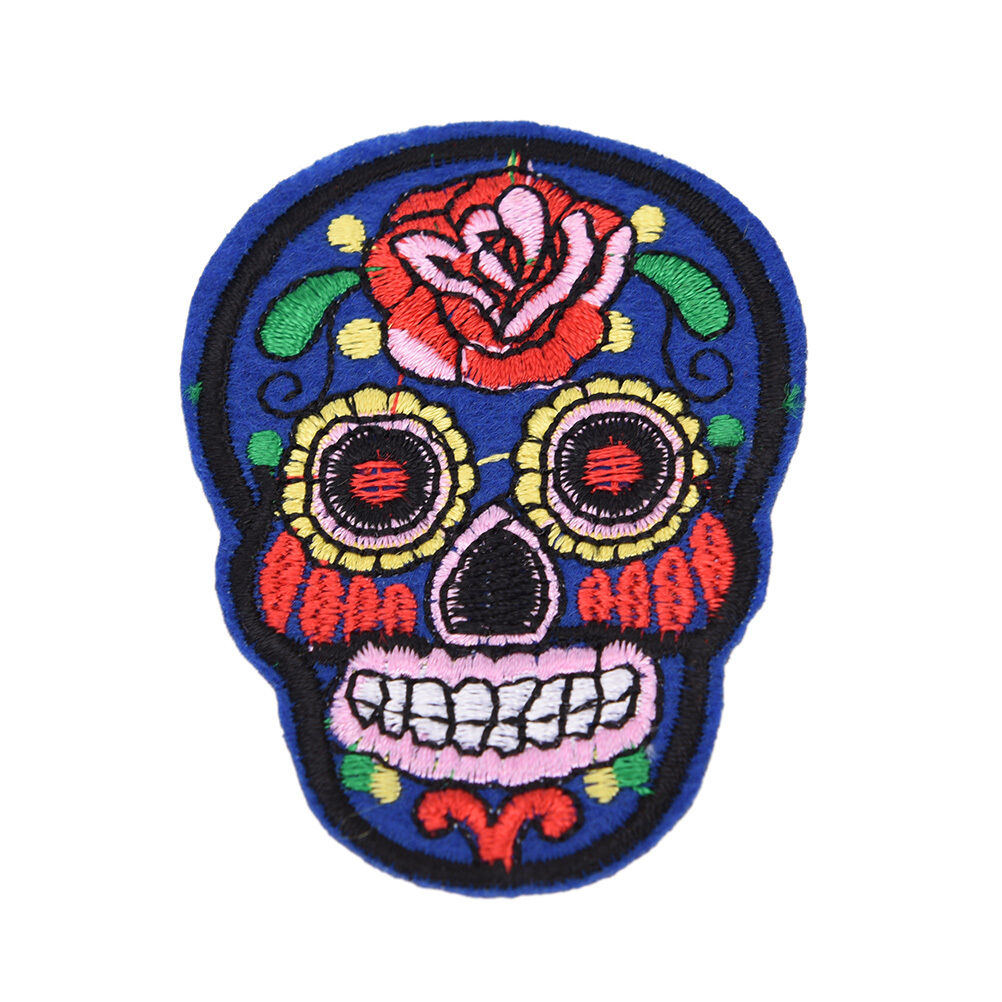 8Pcs iron on patches for clothes sew-on embroidered patch applique rose sk.l8