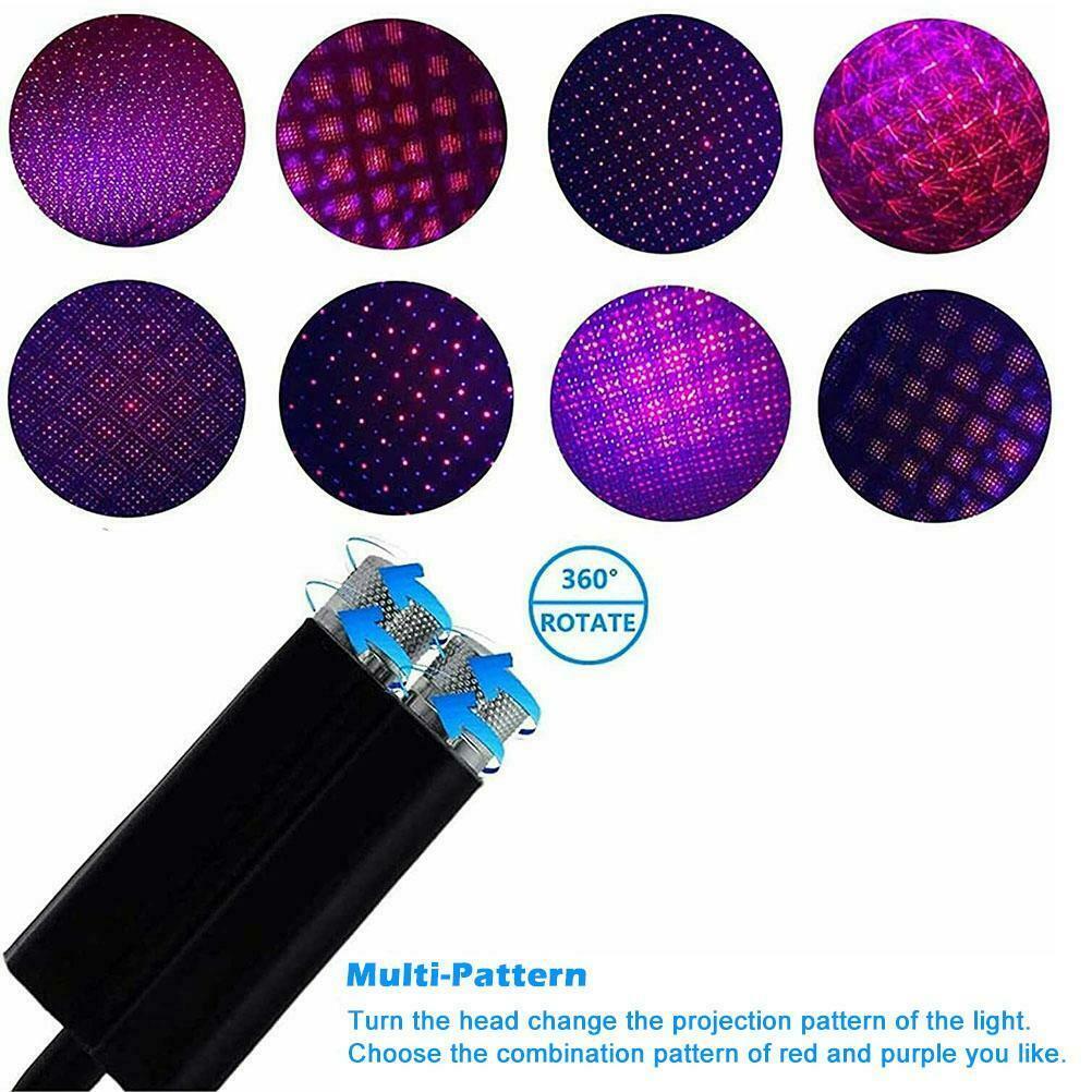USB Star Night Light For Car Bedroom Roof Romantic Projector Atmosphere Lamp