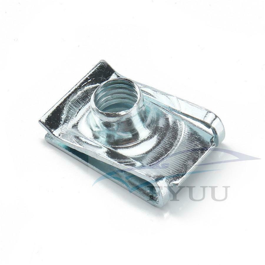 100pcs U-type Clip Car Fairing Bodywork Panel U Nuts Speed Fasteners M4 M5 M6 M8