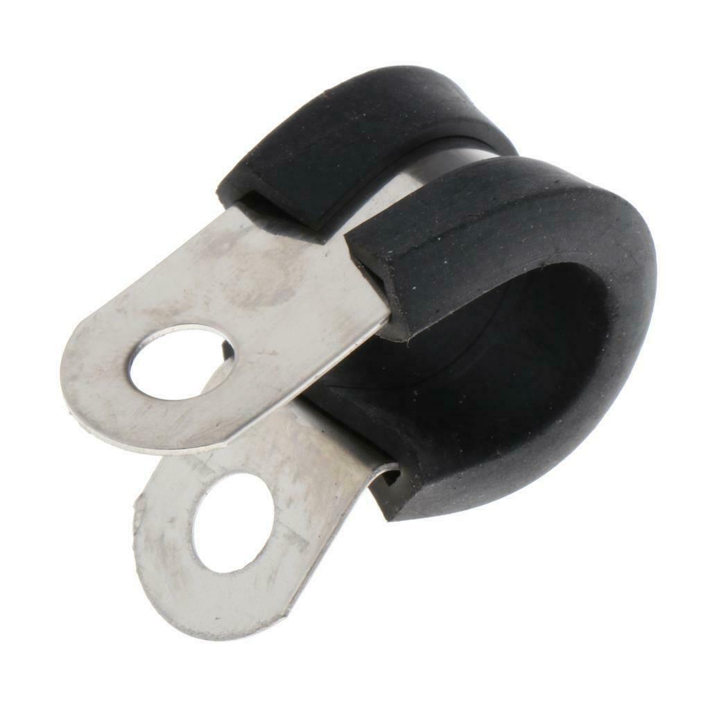 10Pcs 13mm 1/2" P Tube Clips Pipe Line Clamp P Type Marine Grade 13x36mm