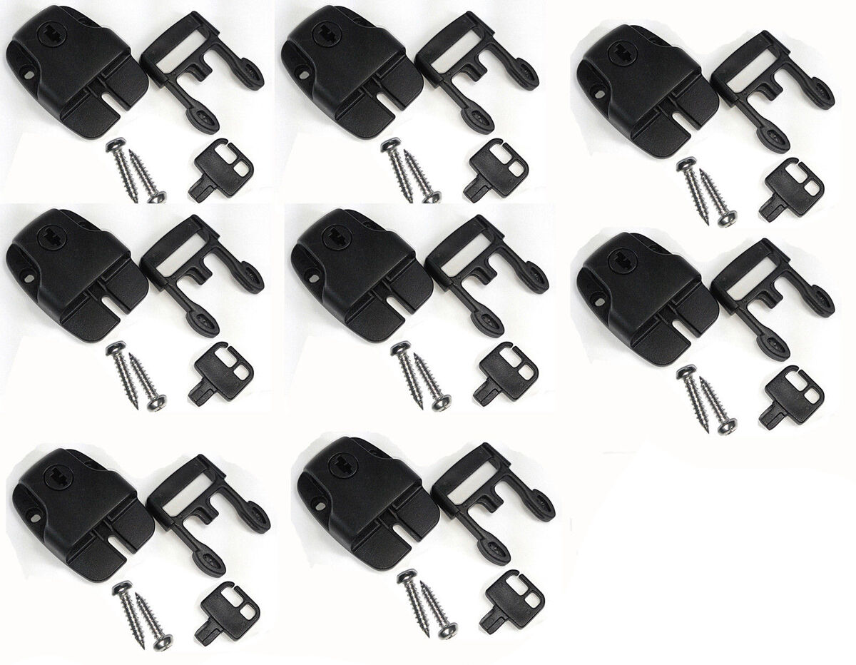 8pcs Spa Hot Tub Cover Broken Latch Repair Kit Clip Lock with key and hardware