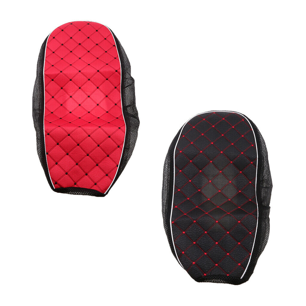 Black L + Red XL Motorcycle Electric Car Scooter Waterproof Seat Pad Cover