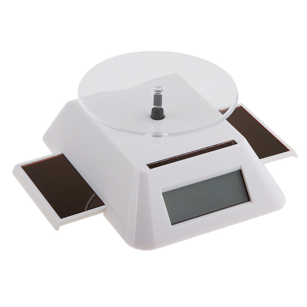 Solar Powered Display Stand A White Turntable