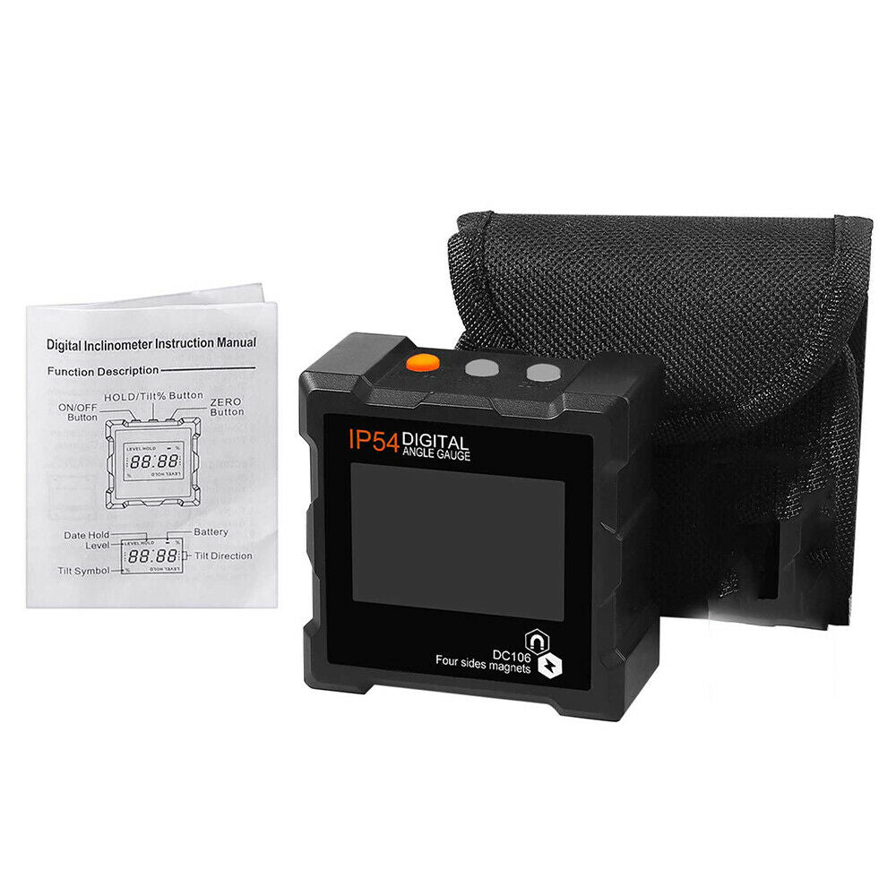 Angle Finder 4x90 Degrees Measuring Tool 4 Sides LCD Digital Angle Gauge LIN