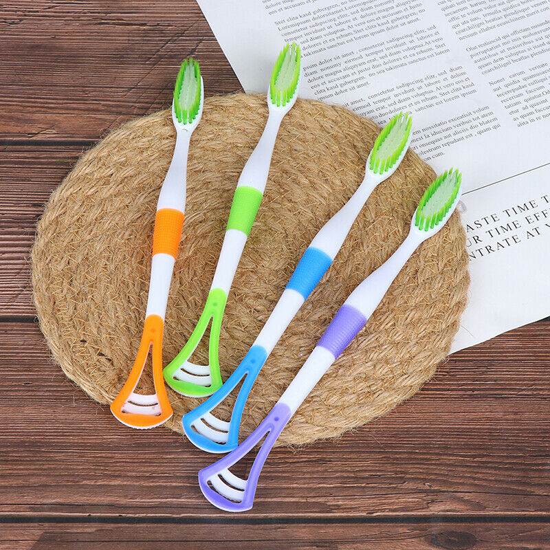 1Pcs Dental Care Brush Away Cleaner Toothbrush Tongue Cleaner Scraper Ora.l8