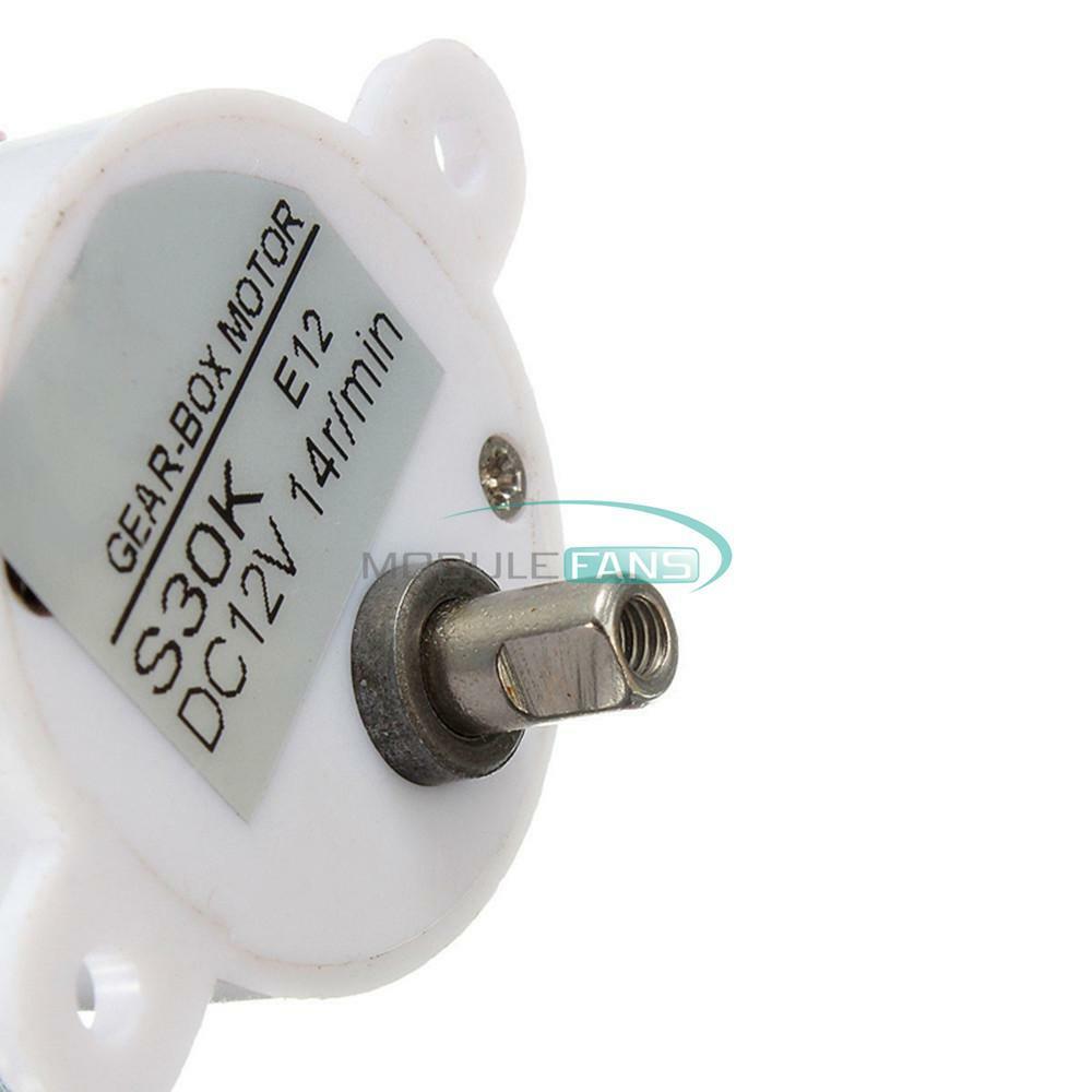 2 Wires High Torque Electric Geared Box Reduction Motor S30K DC 12V 14RPM