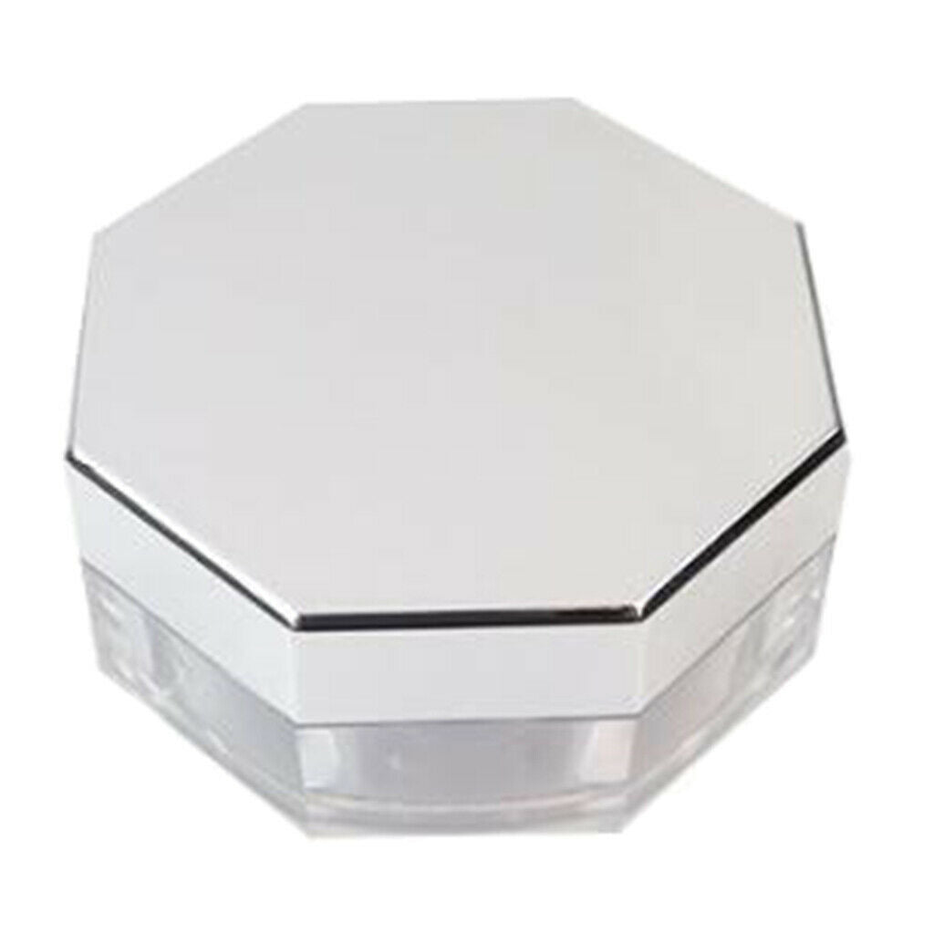 Mini Portable Makeup Face Powder Case Octangle Cosmetic Blush Eyeshadow Box Jar