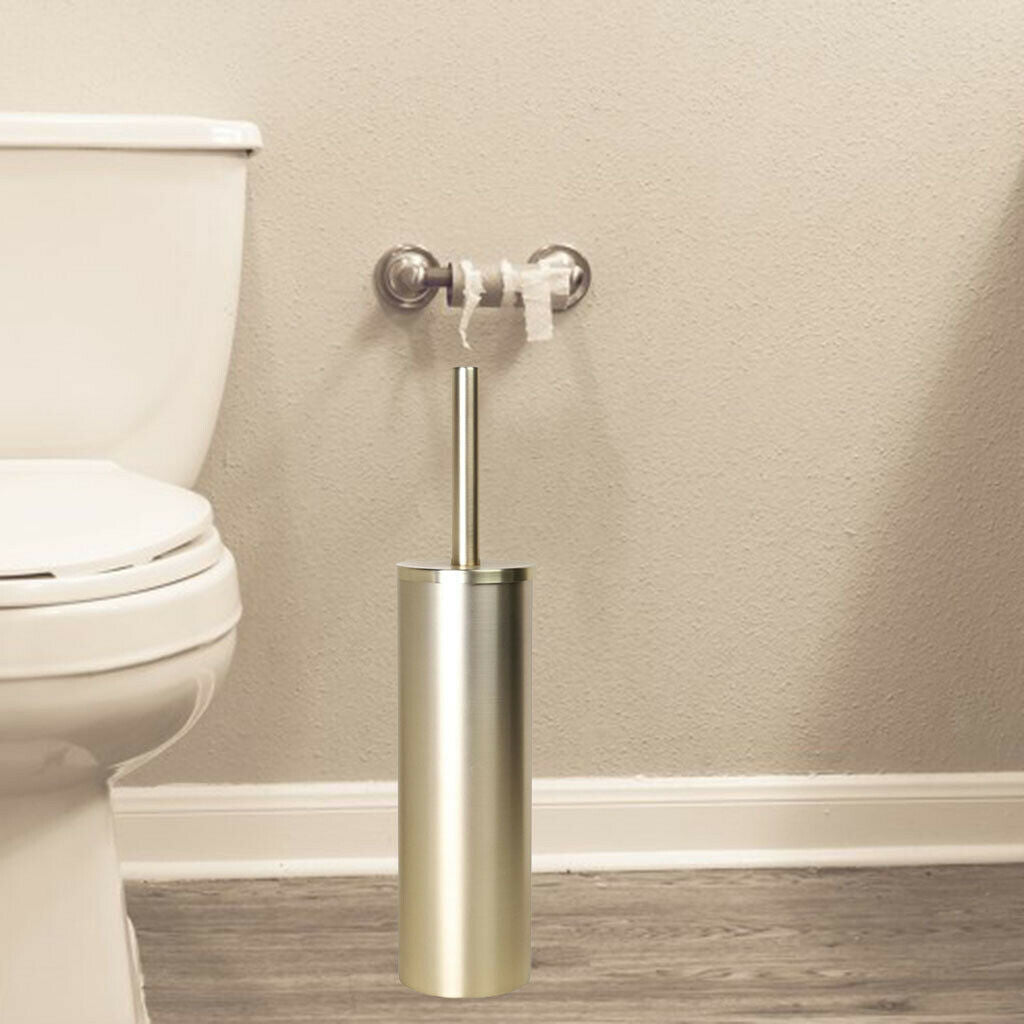 Free Standing Toilet Brush Holder Long Handle for Bathroom Stainless Steel