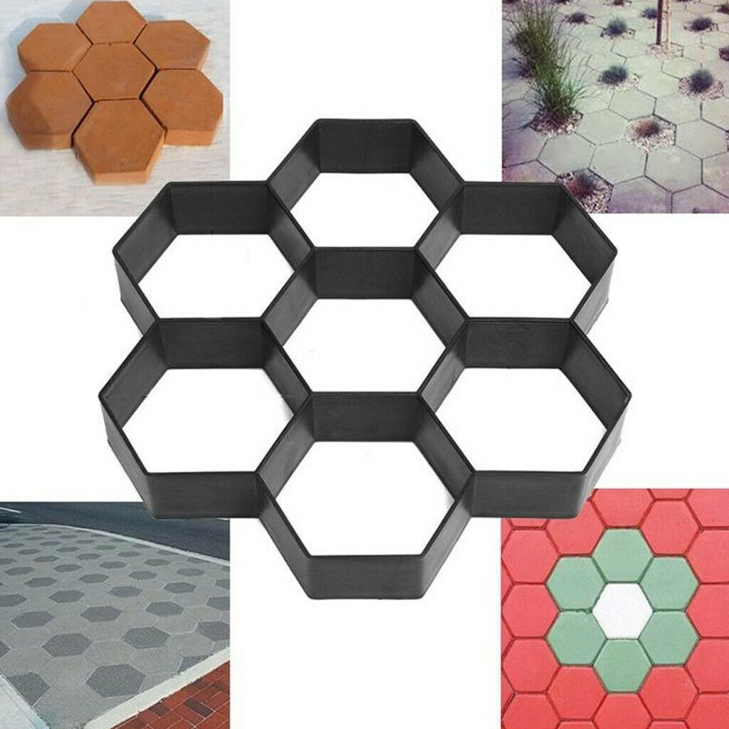 Yard Garden Walkway Paving Mold Concrete Stepping Stone Maker Mould Style 3