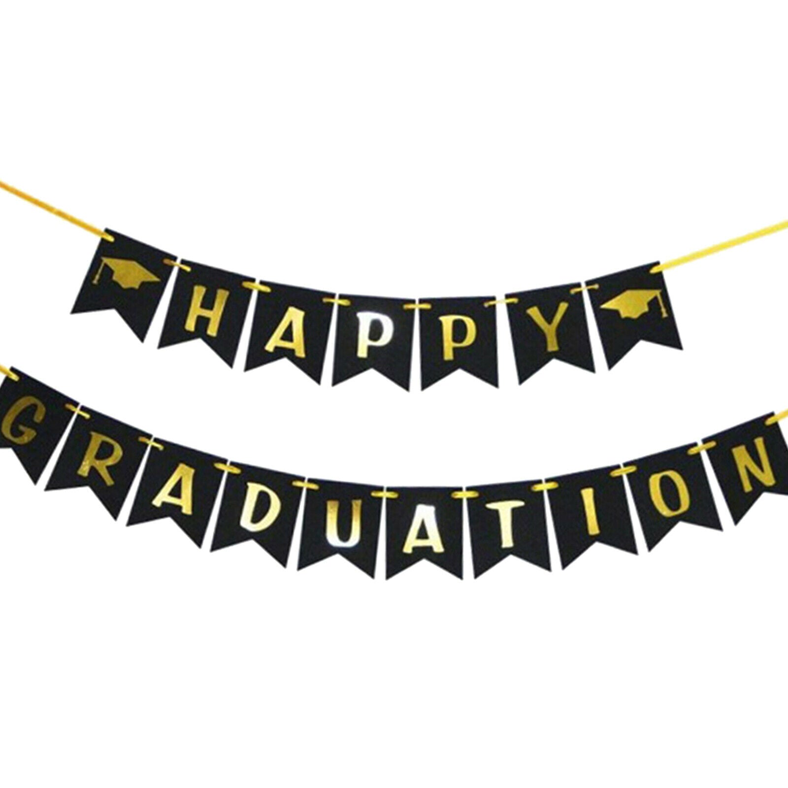 Congrats Grad Burlap Banner Bunting Graduation Banner Decor Flag 18x13CM