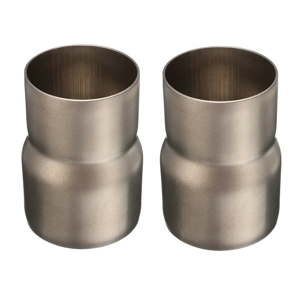 2 Pieces 2.38 To 2 Inch Stainless Steel Motorcycle Exhaust Pipe Link Pipe