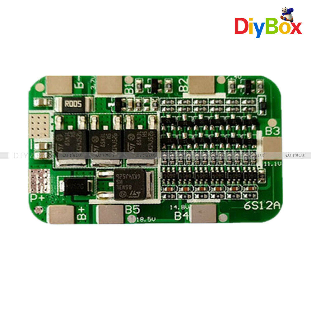 6S 15A Li-ion Lithium Battery Cells BMS Protection PCB Board For 6 Packs