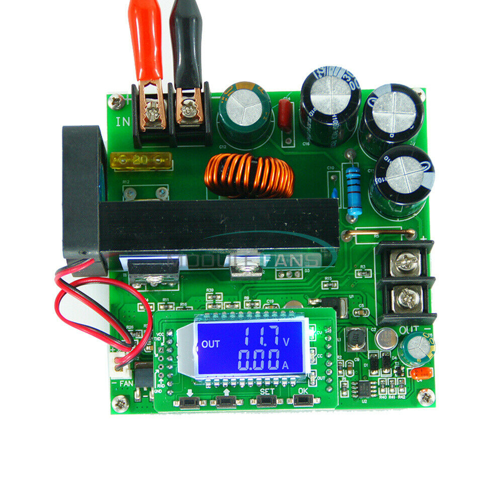 DC 900W 8V~60V 0~15A CC/CV  LCD Display CNC Boost Module Step UP Module