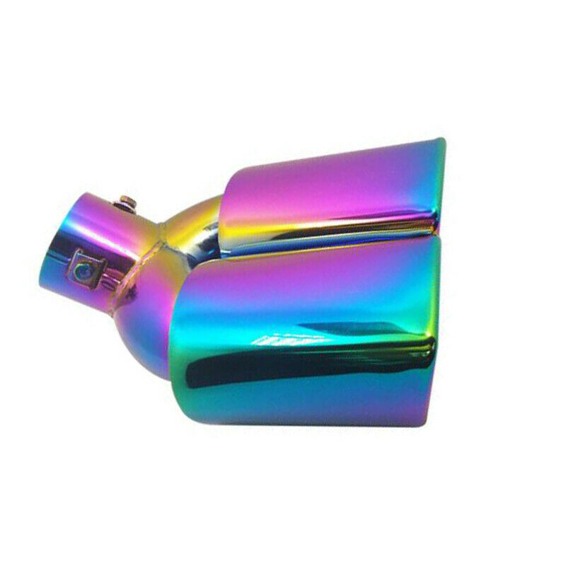 62mm Dual Exhaust Tip Exhaust Pipe Trim 2.5" Stainless Steel Muffler Tail Pipe
