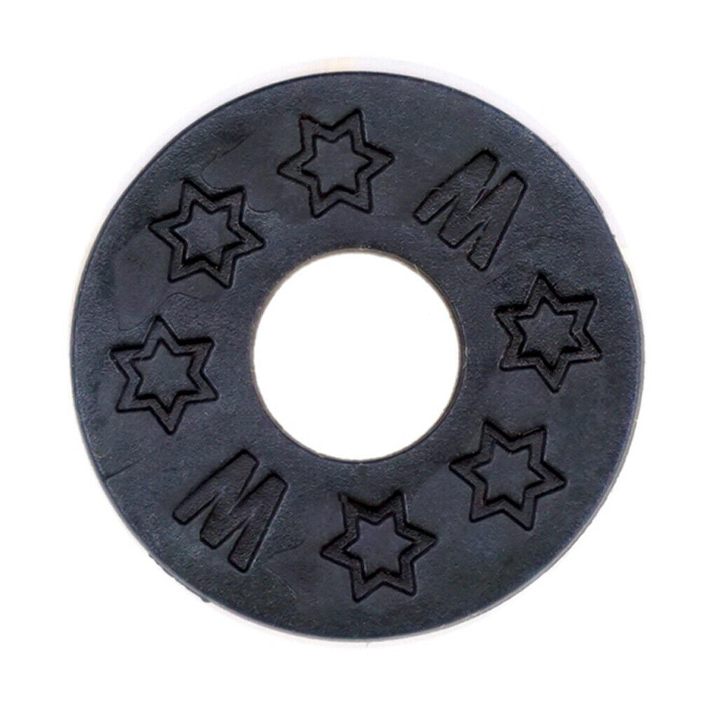 20 Pcs Guitar Bass Strap Block Rubber Safety Strap Lock Washer Saver Black