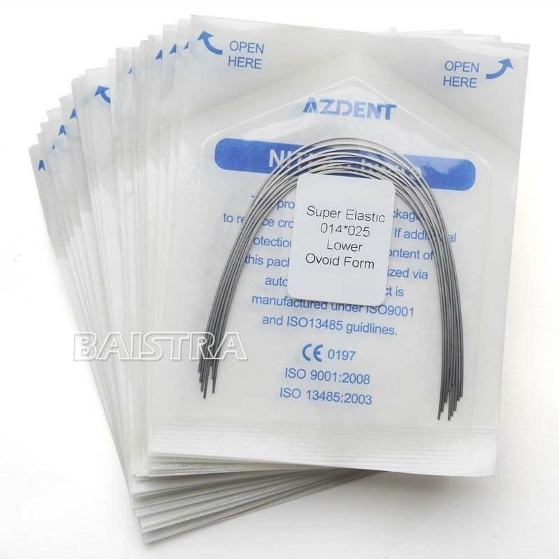 100Packs Orthodontic Dental Super Elastic Niti Rectangular Ovoid Arch Wires SALE