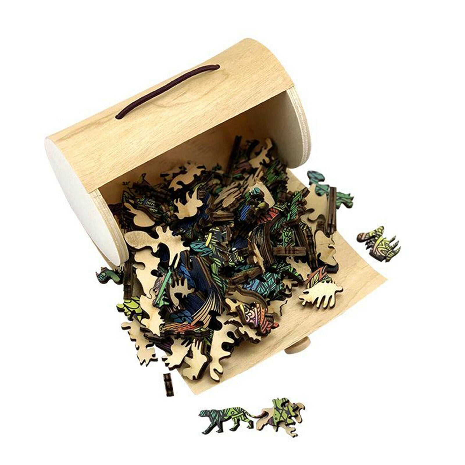 156x Wooden Jigsaw Puzzles Animal Shape Adults and Kids Play Collection