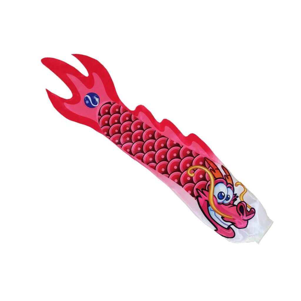 3Pcs Outdoor Garden Windsock Flag Chinese Dragon Carp Streamer Wind Sock