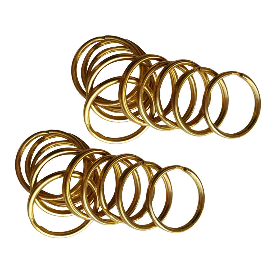 Keychain Brass Key Rings, Set Of 20 Brass Rings