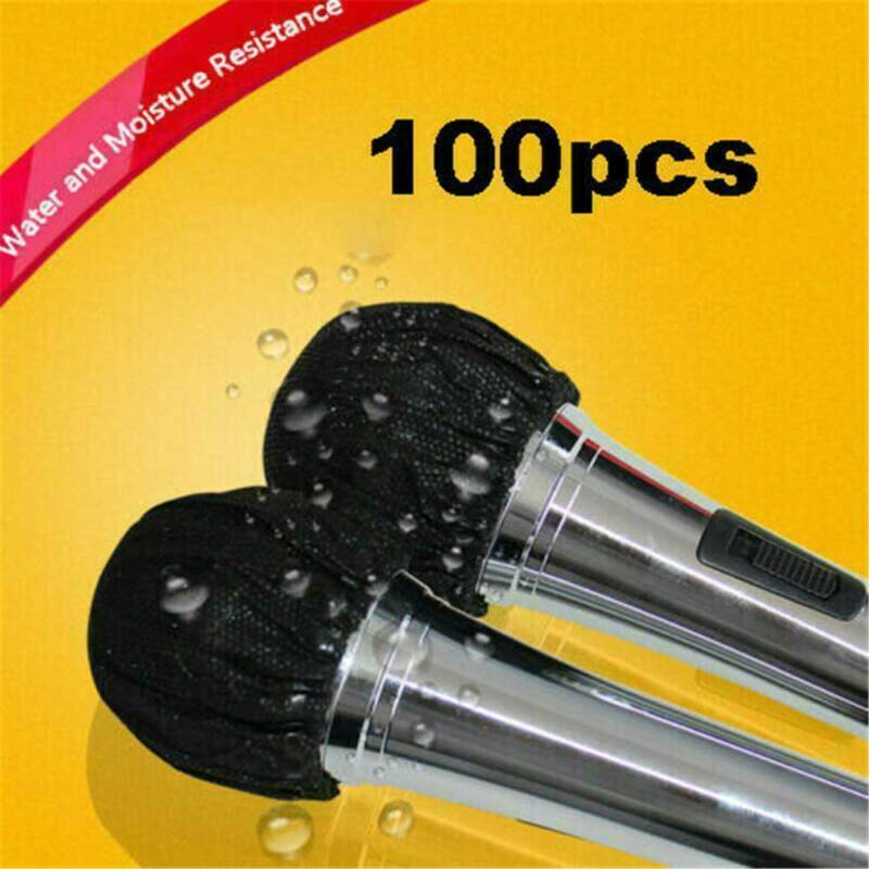 100PCS/set Disposable Cover Odor Removal Microphone Grill Hygiene Cover Black
