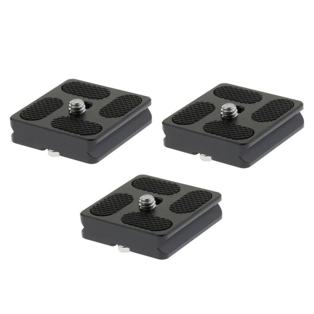 3pcs Camera 1/4" Quick Release QR Plate For Arca-Swiss Tripod Ball Head