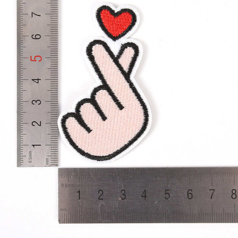 love iron on patch sewing on embroidered applique fabric badge clothes sti.l8