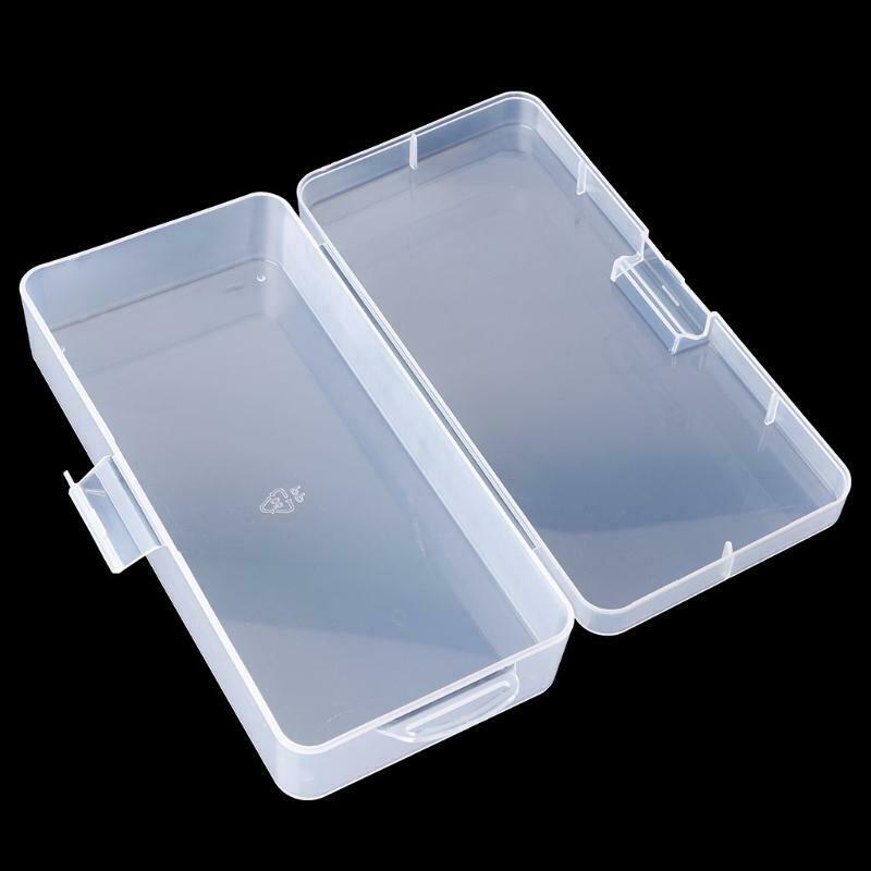 Rectangular Plastic Clear Storage Box Jewelry Parts Container Case Organizer