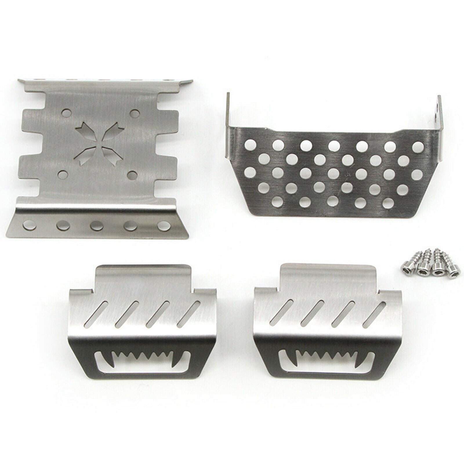 4Pcs 1:10 Chassis Armors Protection Skid Plate for YK4102 Crawler DIY Accs