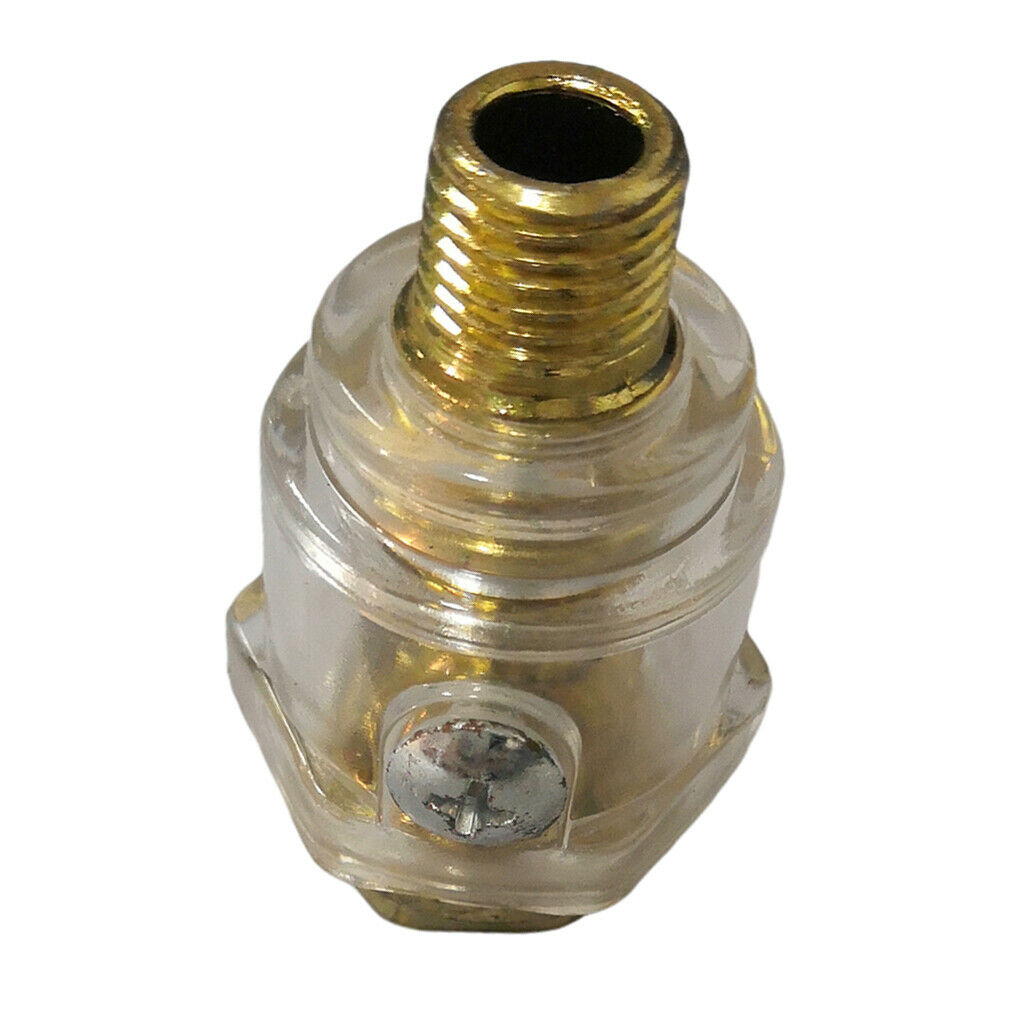 Solid 1/4'' NPT Line Brass Compressor Mini In-Line Oiler Air Lubricator Tool